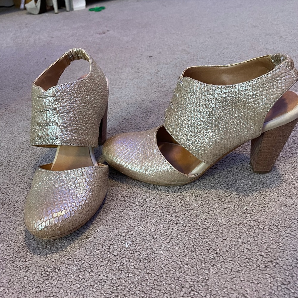 seychelle rose gold high heels